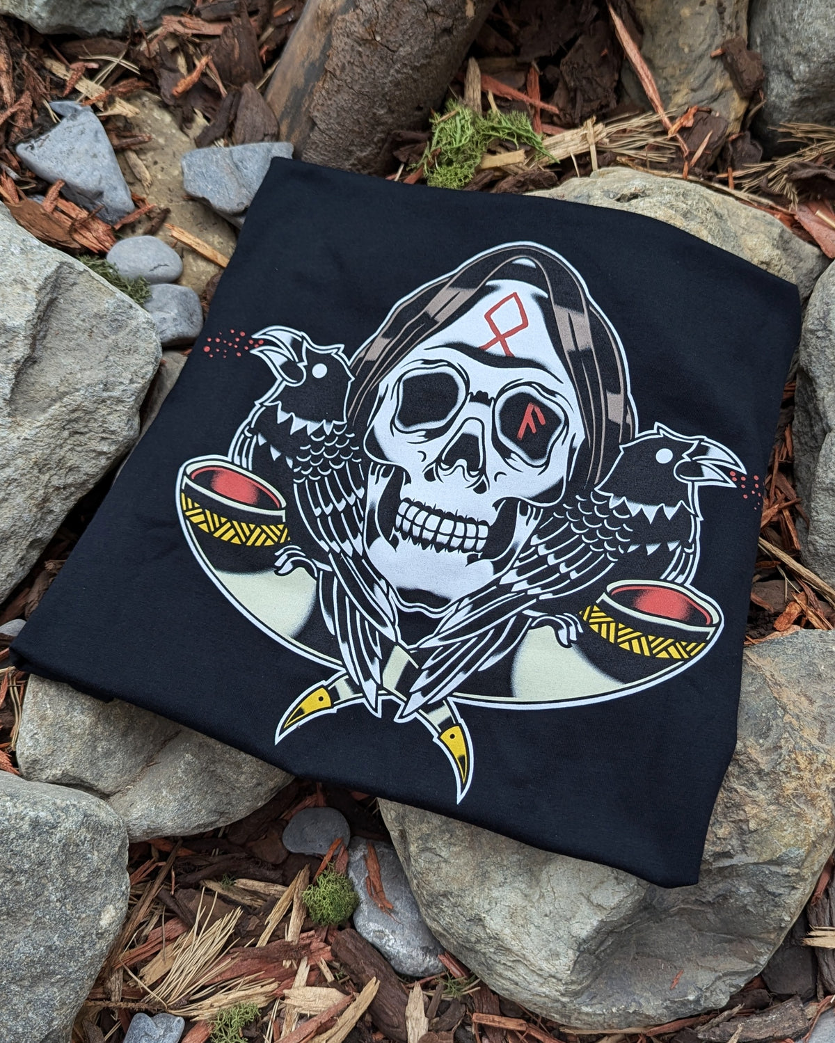 Seidr Odin Tee - Black - T-Shirt - Horns of Odin