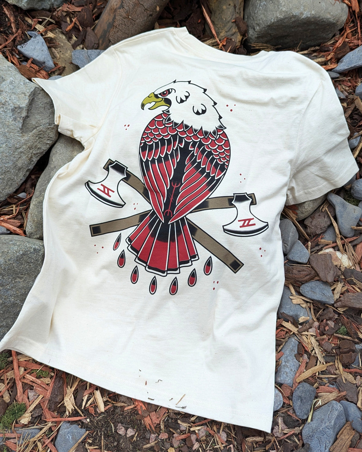 Blood Eagle Tee - Off White - T-Shirt - Horns of Odin