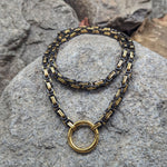 Aesir God Chain (Black + Gold) - Pendant - Horns of Odin