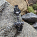 Mjolnir Leather Bracelet - Arm ring - Horns of Odin
