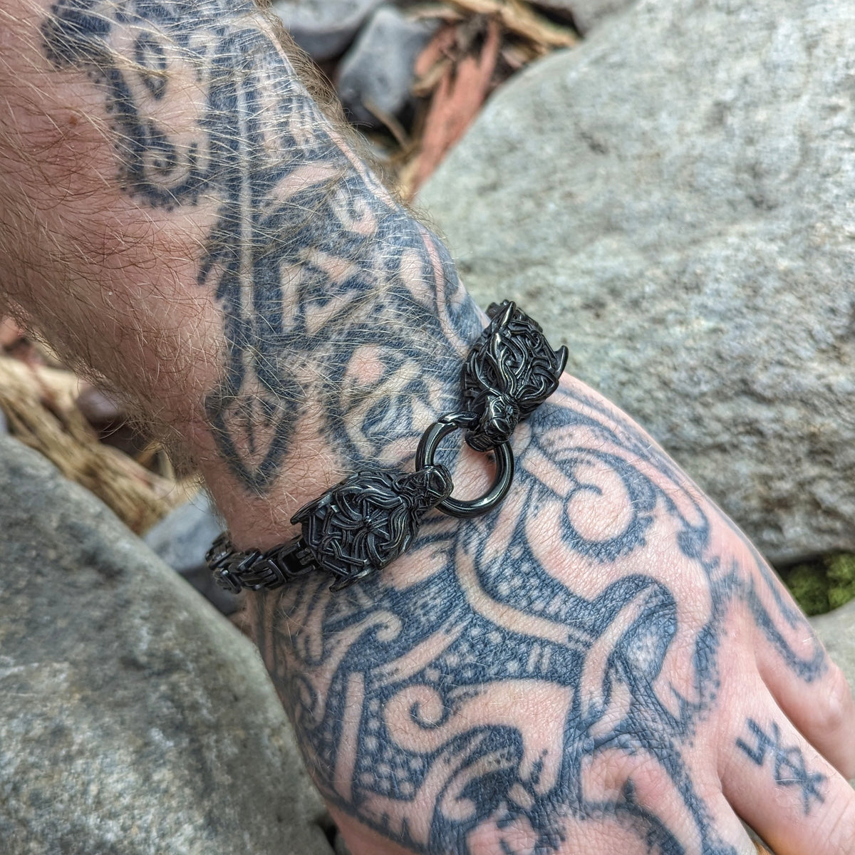 Geri and Freki Aesir Weave Bracelet