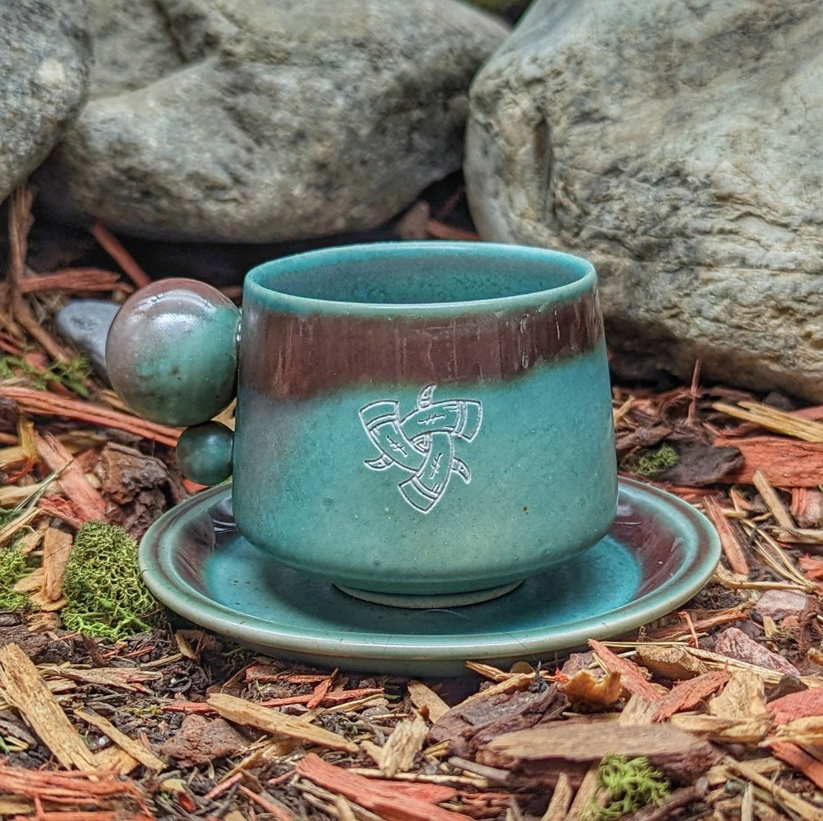 Njordr's Cup + Saucer - Mug - Horns of Odin