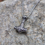 Shield - maiden's Mjolnir (Charity Hammer) - Pendant - Horns of Odin