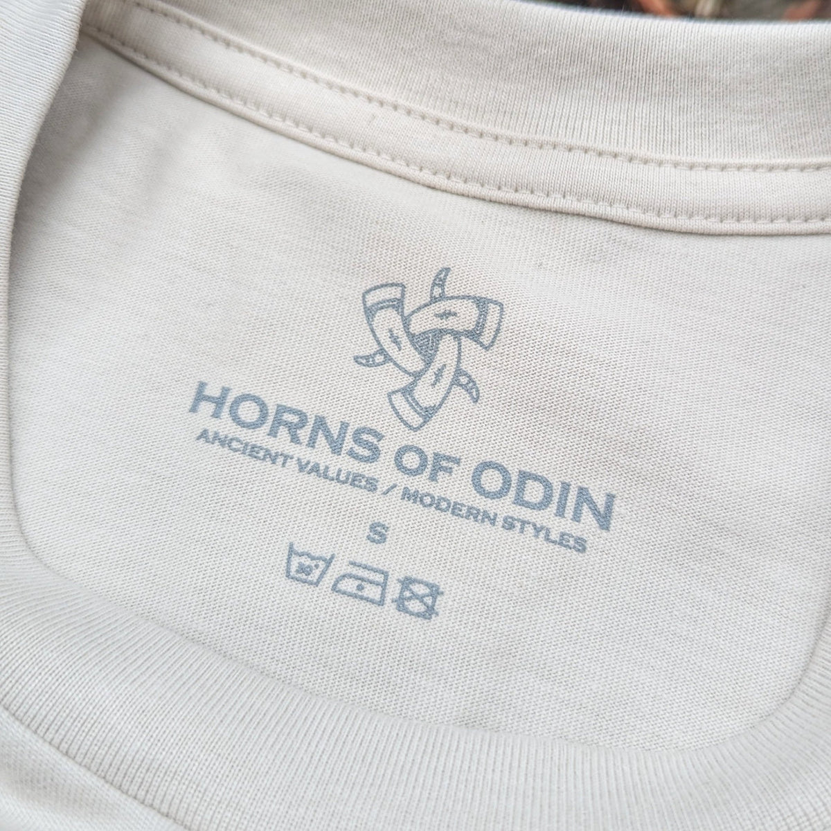 Runic Oversize Tee - Bone - T-Shirt - Horns of Odin