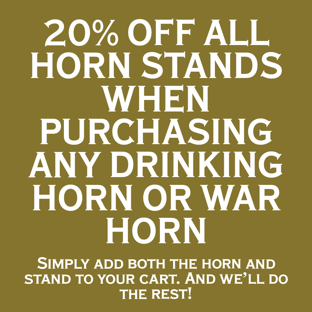 Large War Horn with Shoulder Strap - War horn - Horns of Odin