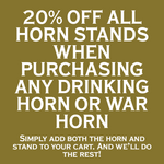 Large War Horn with Shoulder Strap