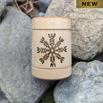 Helm of Awe Wooden Candle Holder - New Design - Candle Holder - Horns of Odin