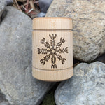 Helm of Awe Wooden Candle Holder - New Design - Candle Holder - Horns of Odin