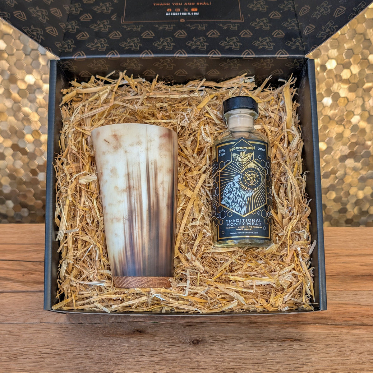 Mead & Horn Mug Gift Set - Horn mug - Horns of Odin