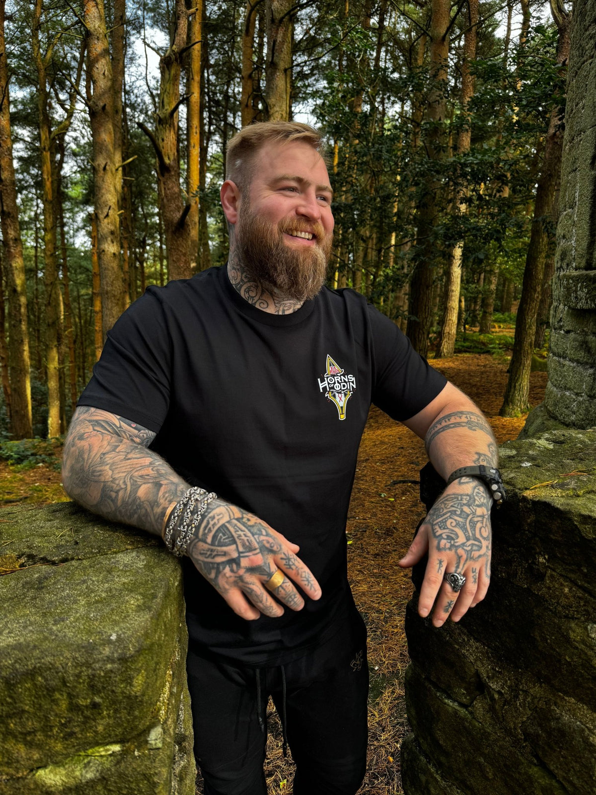 Seidr Odin Tee - Black - T-Shirt - Horns of Odin