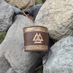 Two Tone Valknut Wrist Bracer