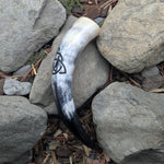 Triquetra (Relief) Drinking Horn - A Grade - Drinking horn - Horns of Odin