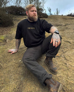 Runic Oversize Tee - Black - T-Shirt - Horns of Odin