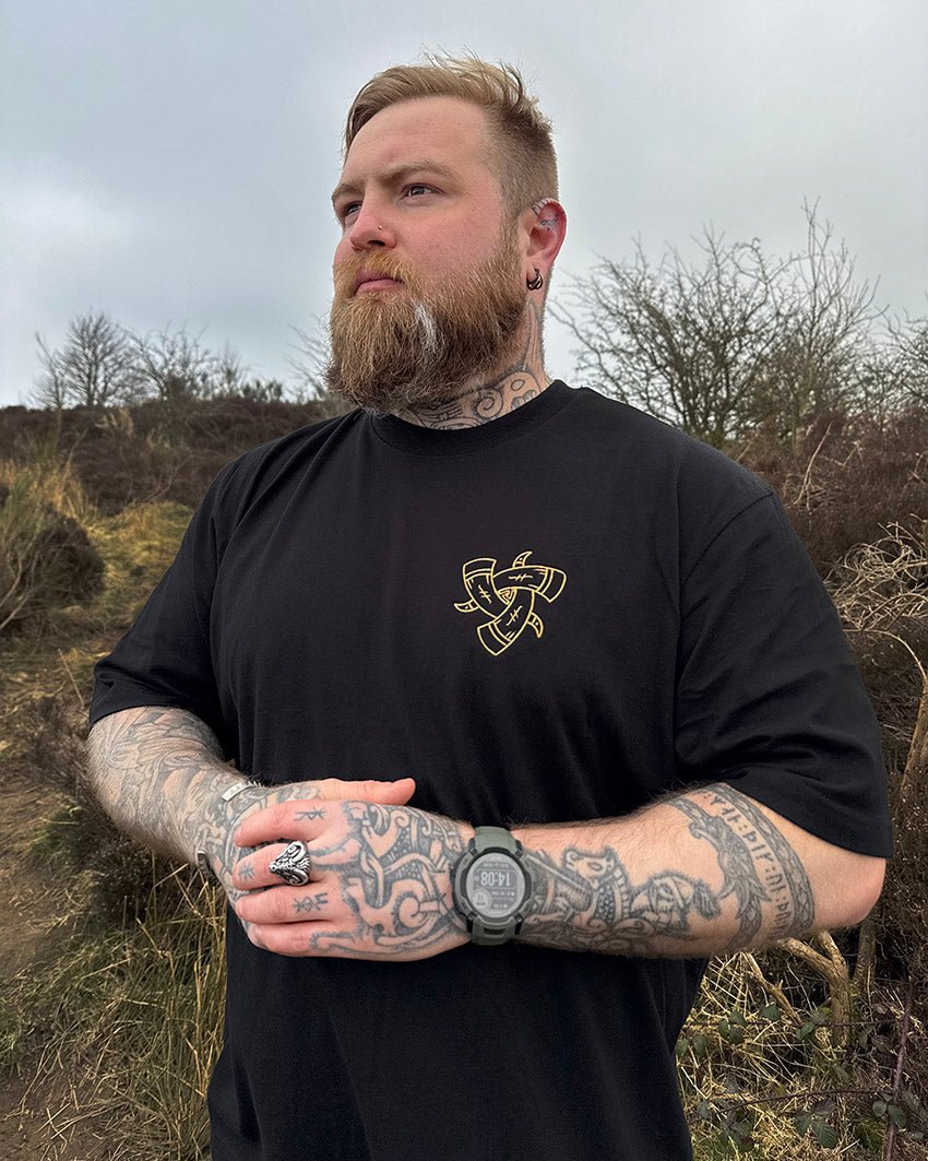 Horns of Odin Oversize Tee - Black - T-Shirt - Horns of Odin