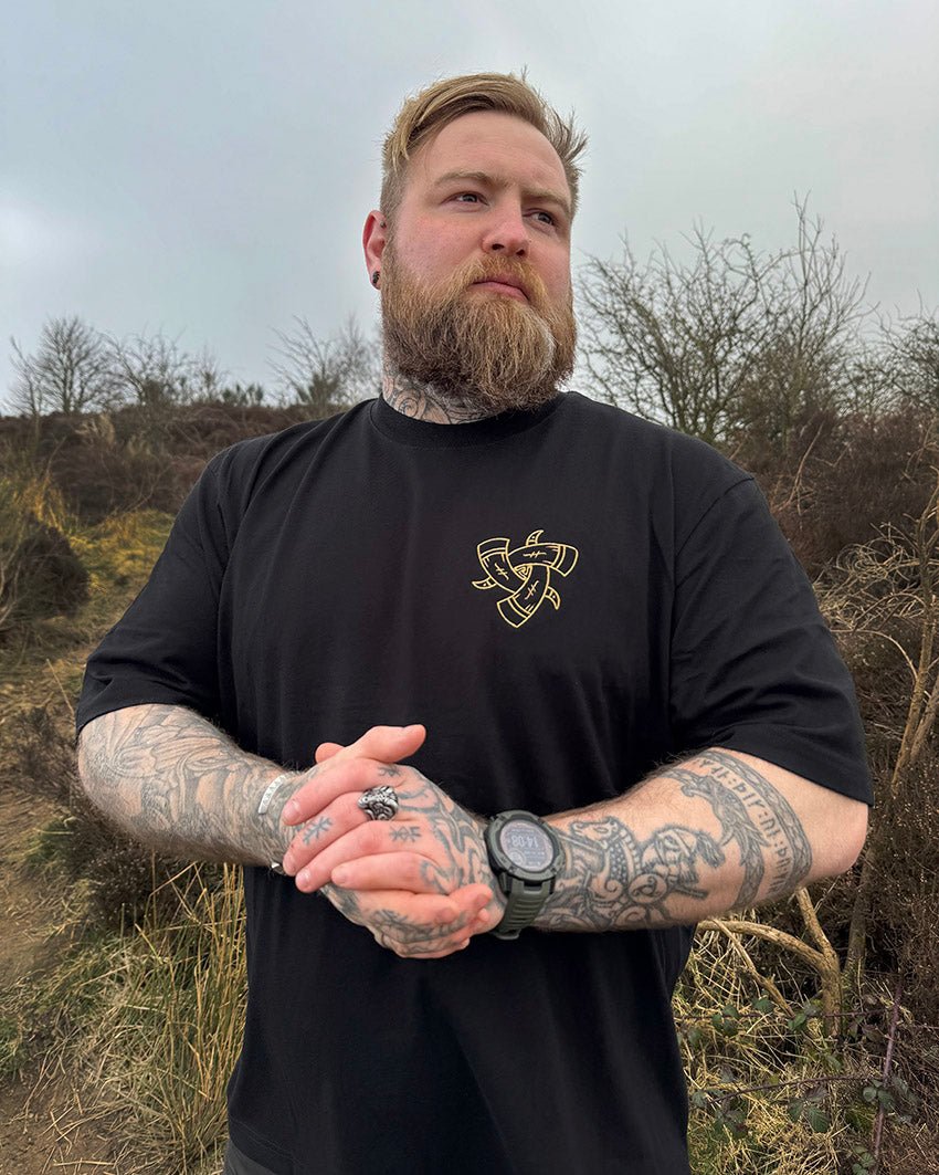 Horns of Odin Oversize Tee - Black - T-Shirt - Horns of Odin