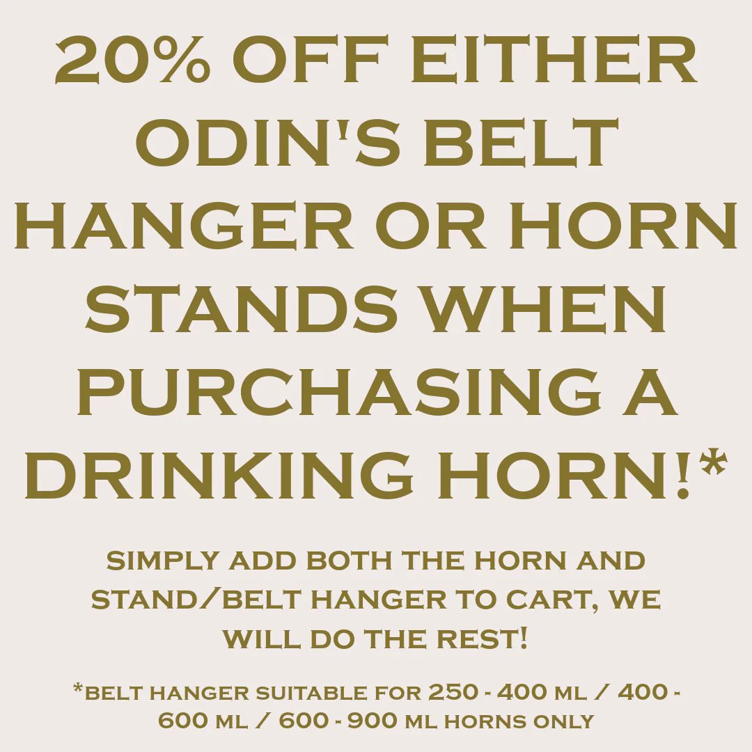 Berserker's Drinking Horn - Brass - Drinking horn - Horns of Odin