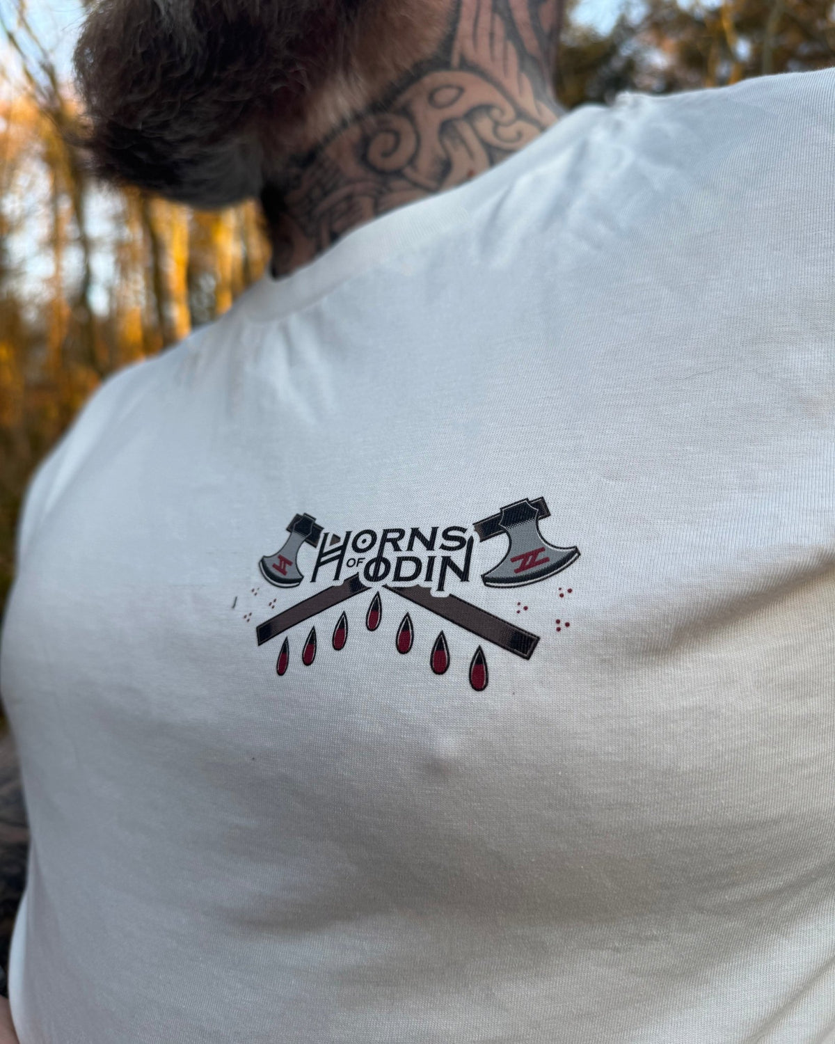 Blood Eagle Tee - White - T-Shirt - Horns of Odin
