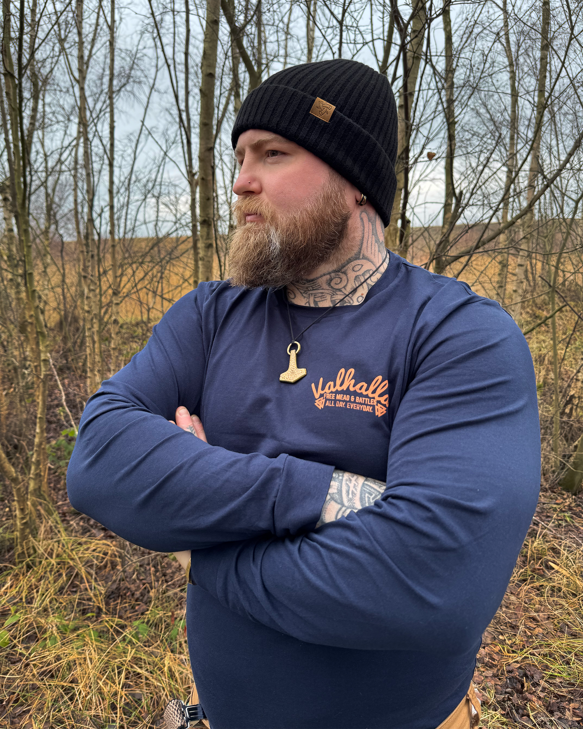 Wanderer's Merino Beanie - Black - Beanies - Horns of Odin