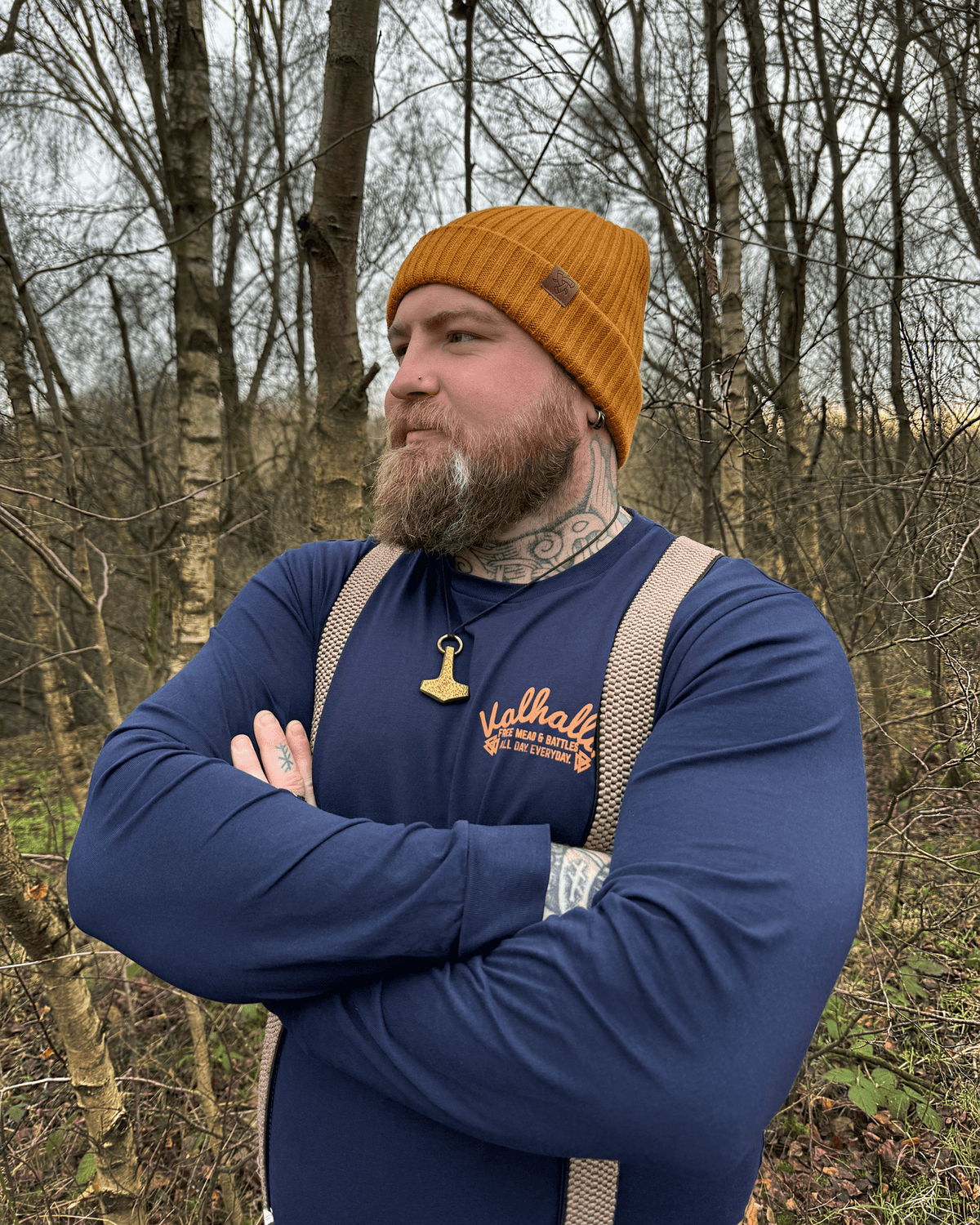 Wanderer's Merino Beanie - Mustard - Beanies - Horns of Odin