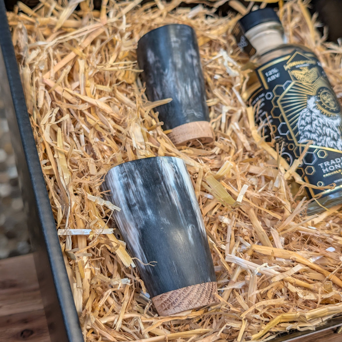 Horn Shot Glass & Mead Gift Set