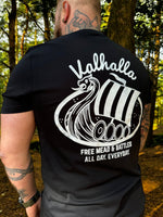 Resort: Valhalla Tee - Black - T-Shirt - Horns of Odin