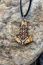 Algiz Tree Mjölnir - Pendant - Horns of Odin