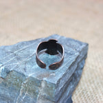Copper raven ring cutout