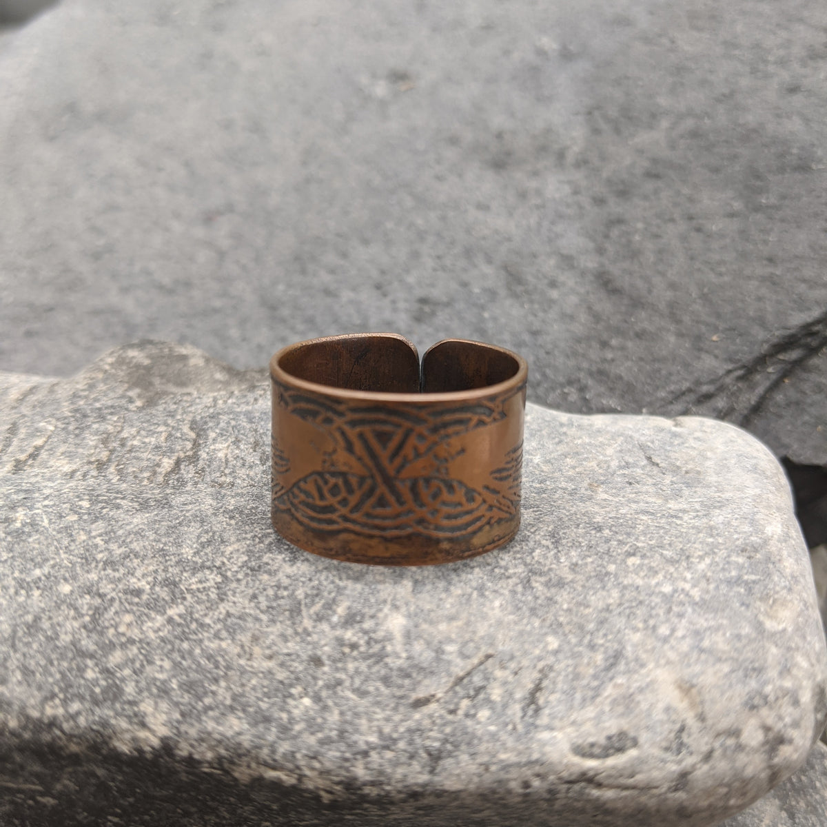 Hugin and Munin ring- Copper