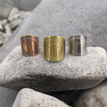 Rune Shield Ring (Elder Futhark) - Ring - Horns of Odin
