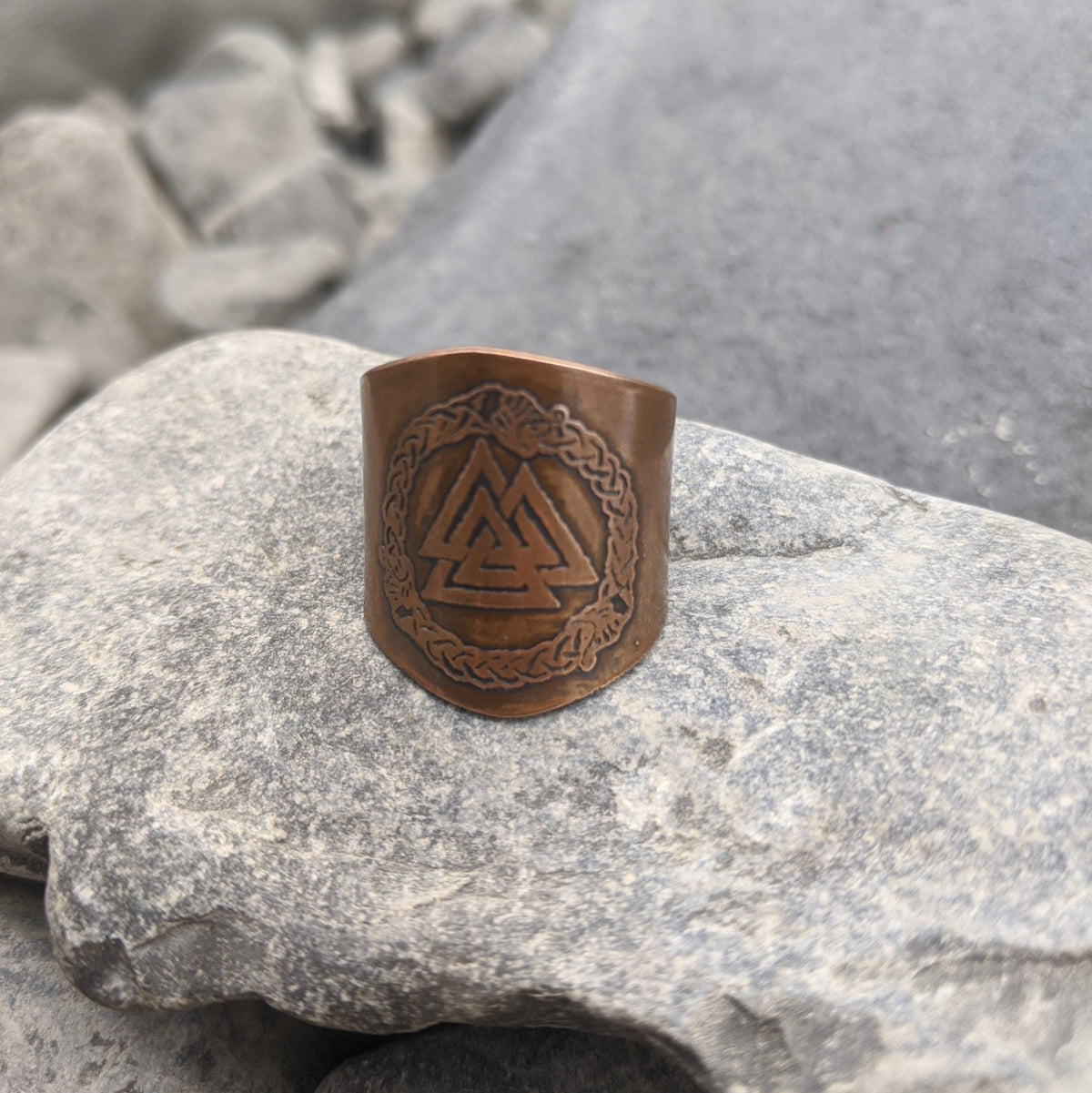 Valknut Shield Ring - Ring - Horns of Odin