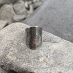 Valknut Shield Ring- Steel