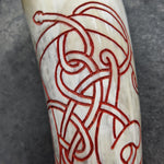 Red Knotwork Horn - Drinking horn - Horns of Odin