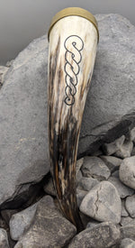 Brass Rim and Braid Drinking Horn - Drinking horn - Horns of Odin