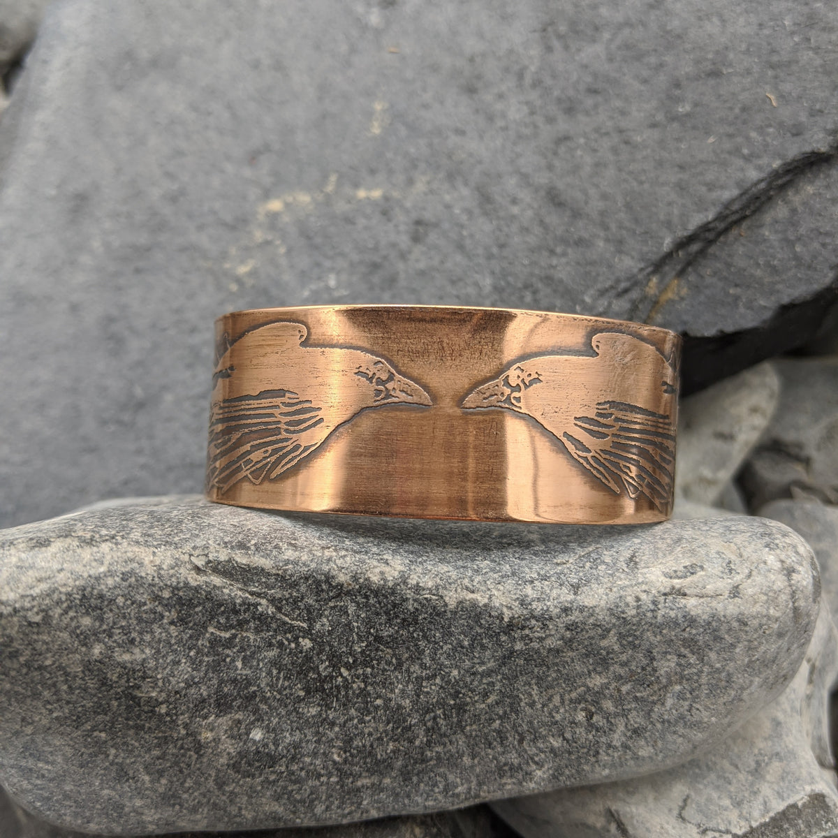 Hugin and Munin cuff (Plain)- Copper