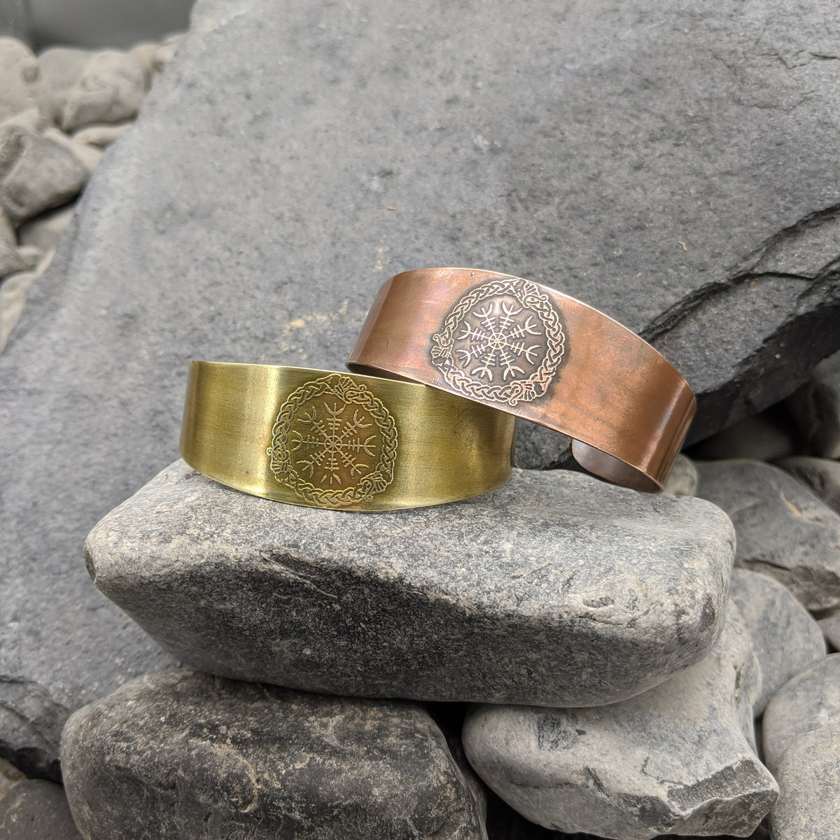 Helm of Awe Cuff- Copper/Brass