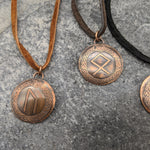 Rune copper pendant (Elder Futhark)