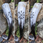 Vegvisir Drinking Horn - Drinking horn - Horns of Odin