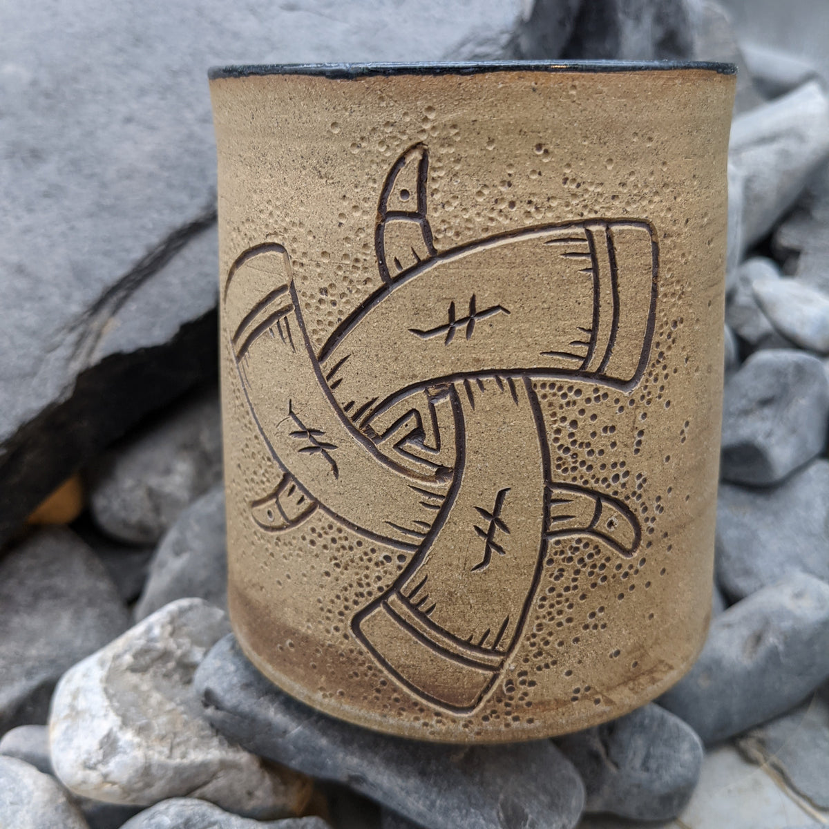 Stoneware Horns of Odin Mug