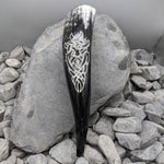 Odin Mask Drinking Horn (White) - Drinking horn - Horns of Odin