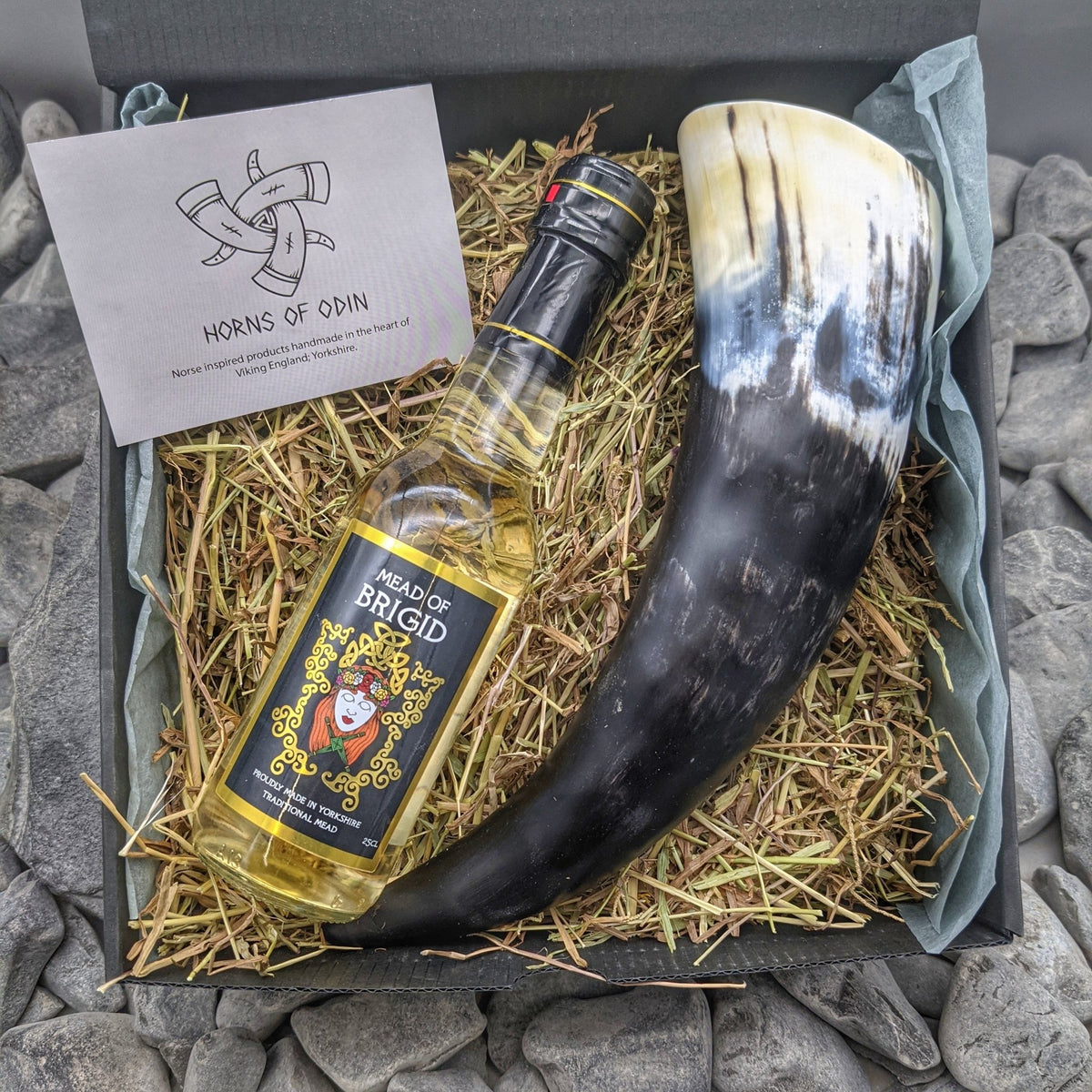 Viking Mead & Horn Gift Box Set - Mead Horn Gift Box - Horns of Odin