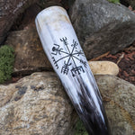 Vegvisir Drinking Horn - Drinking horn - Horns of Odin