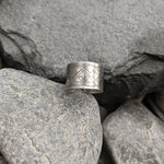 Handmade adjustable braided steel ring