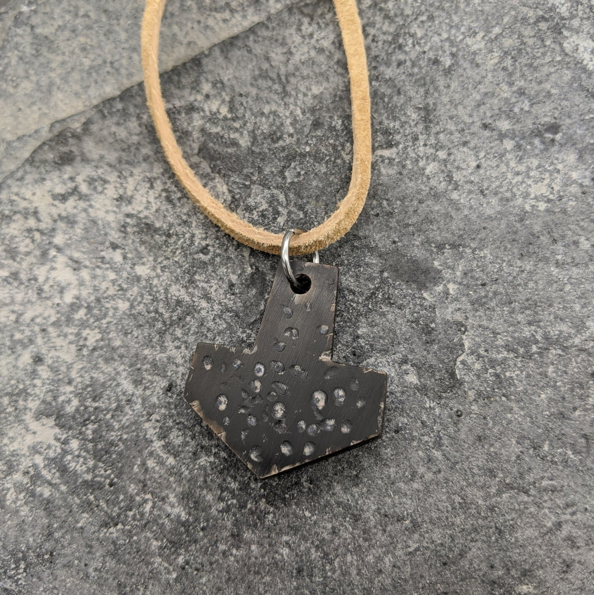 Mini Battle Worn Buffalo Horn Mjölnir Pendant - Pendant - Horns of Odin