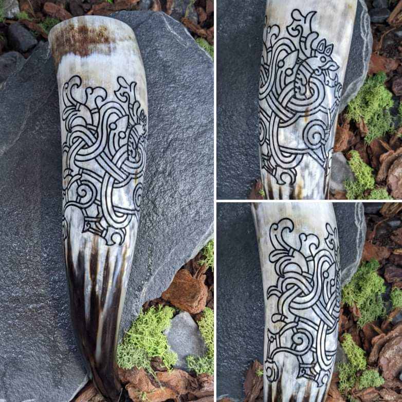 Stag and Snake Drinking Horn