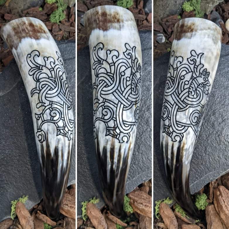 Stag and Snake Drinking Horn