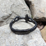 Mjolnir Leather Bracelet - Black