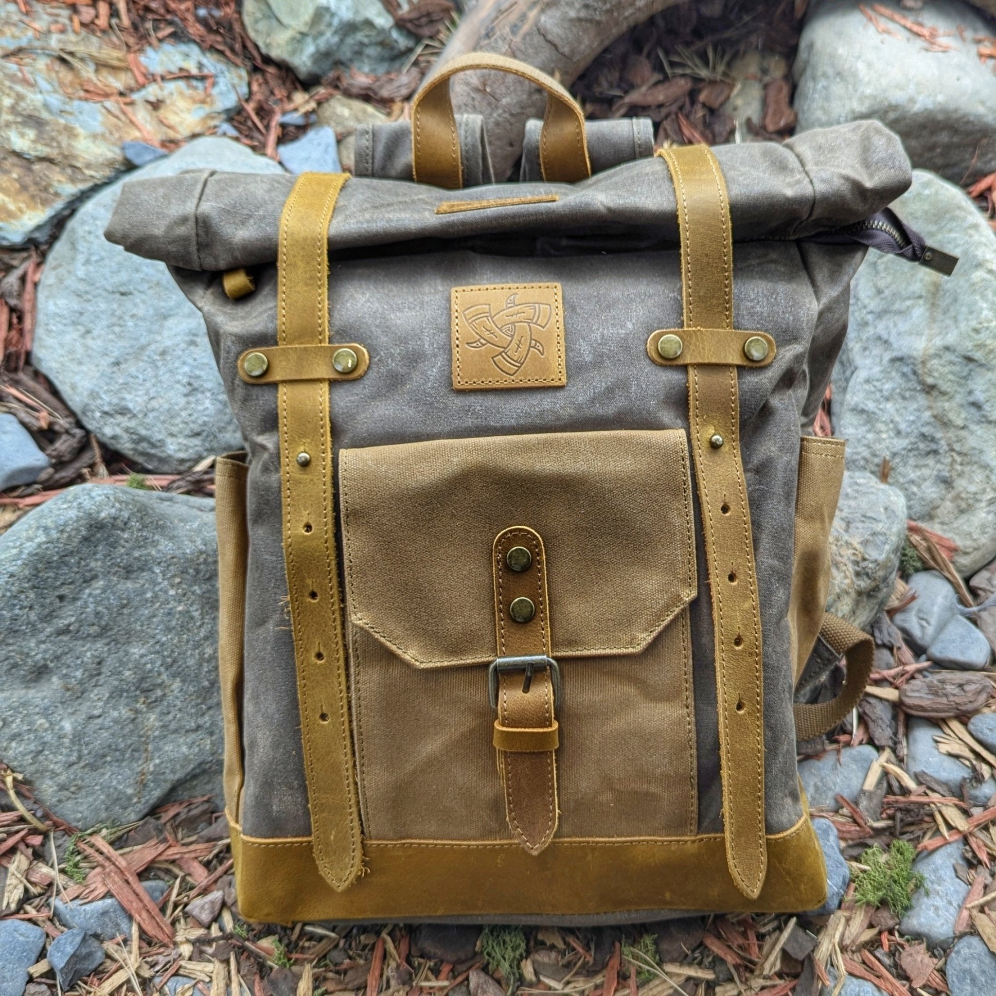 brothers leather supply co canvas windy city backpack The Wanderer's Backpack – Horns of Odin