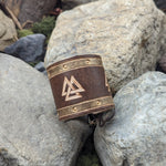 Two Tone Valknut Wrist Bracer