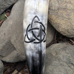 Triquetra (Relief) Drinking Horn - A Grade - Drinking horn - Horns of Odin