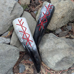 Custom Bindrune Drinking horn Pair - A Grade